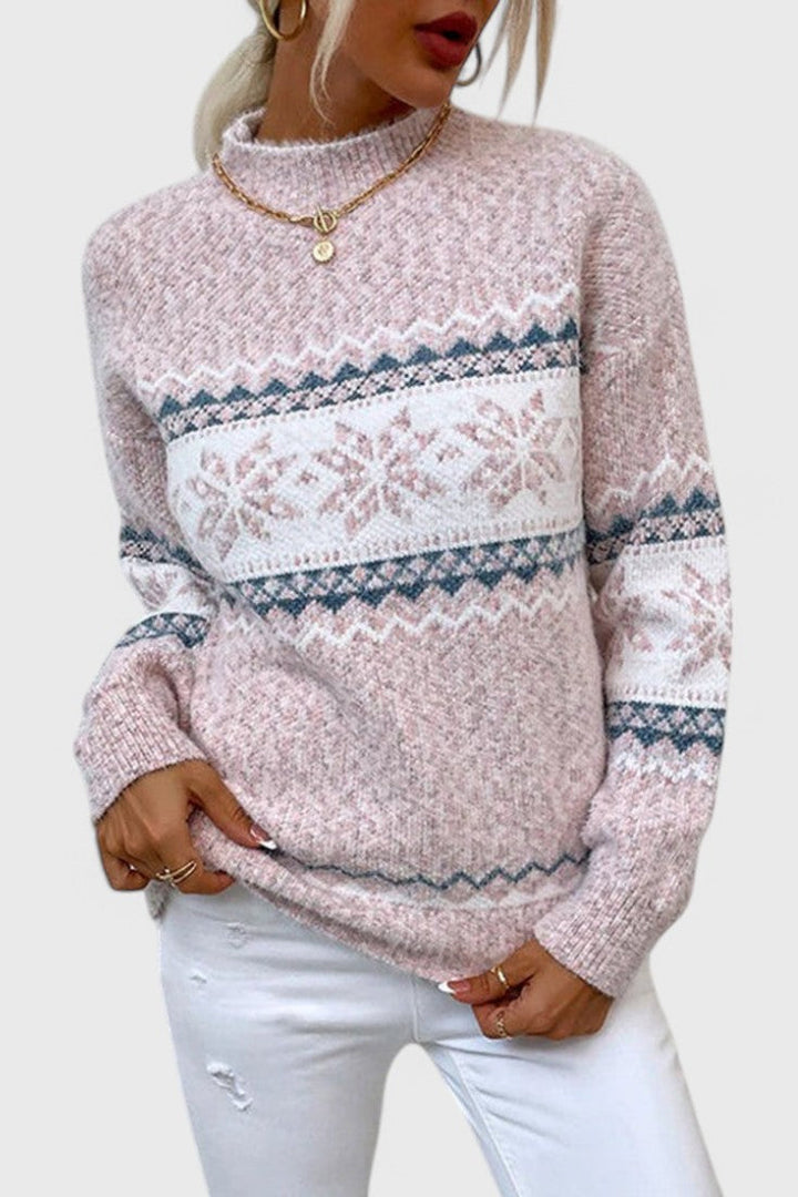 Élise | Pull Motif Flocons de Neige
