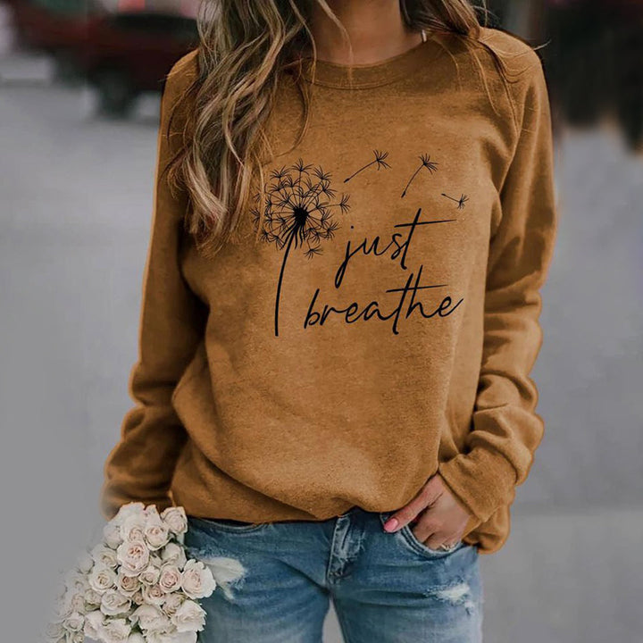 Yarely | Sweatshirt 'Just Breathe' élégant au design intemporel pour femmes