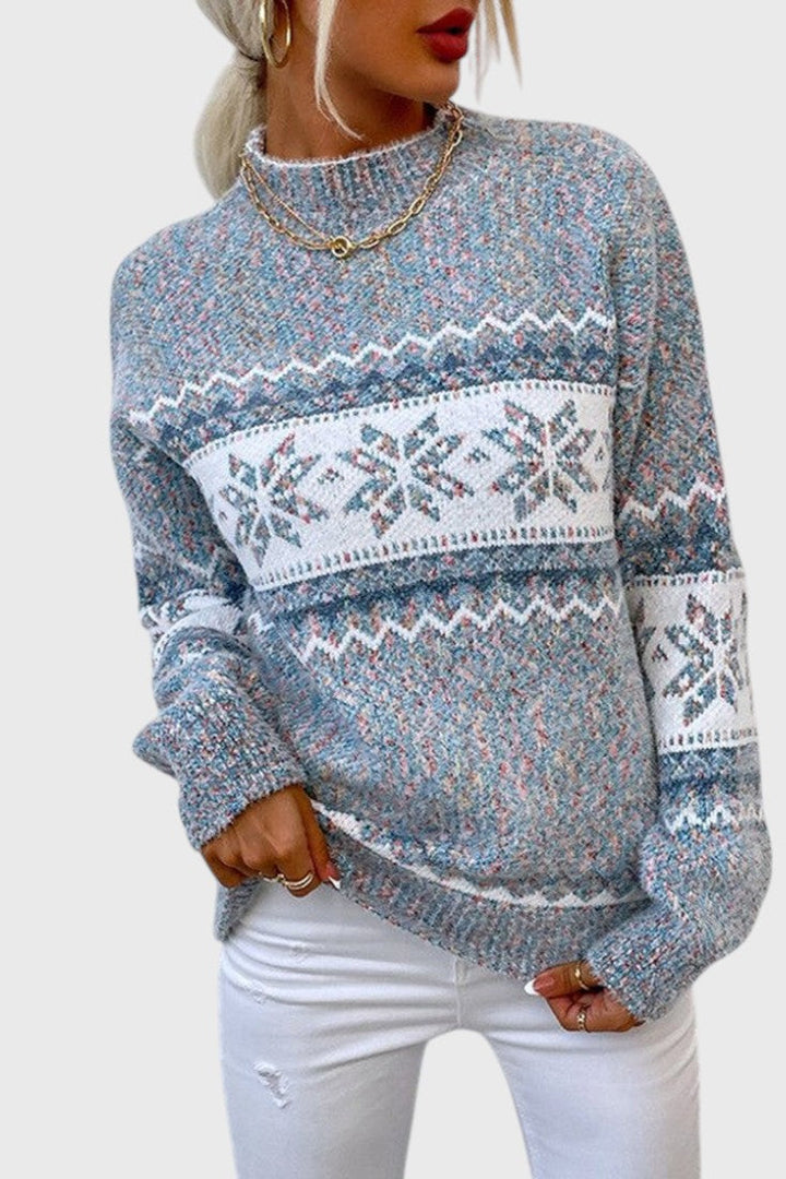 Élise | Pull Motif Flocons de Neige