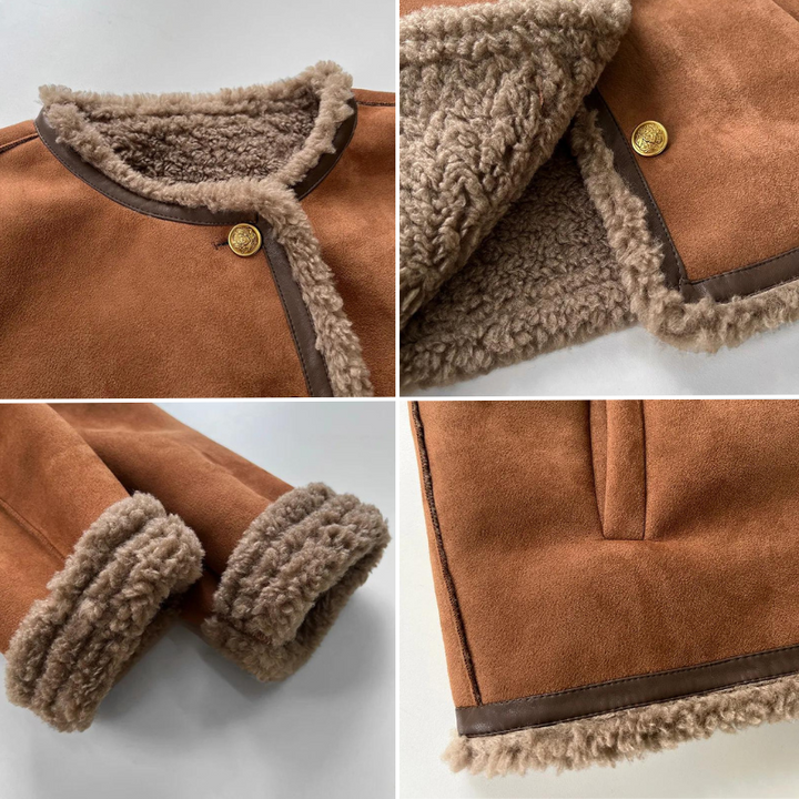 Rosalind | Veste d'hiver luxueuse en daim pour femme