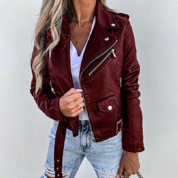 Breanna | Veste Biker Élégante avec Col à Revers pour femme