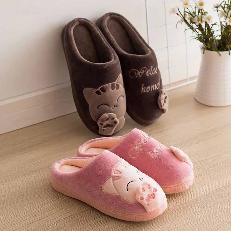 Belinda | Chaussons douillets motif chat pour femme