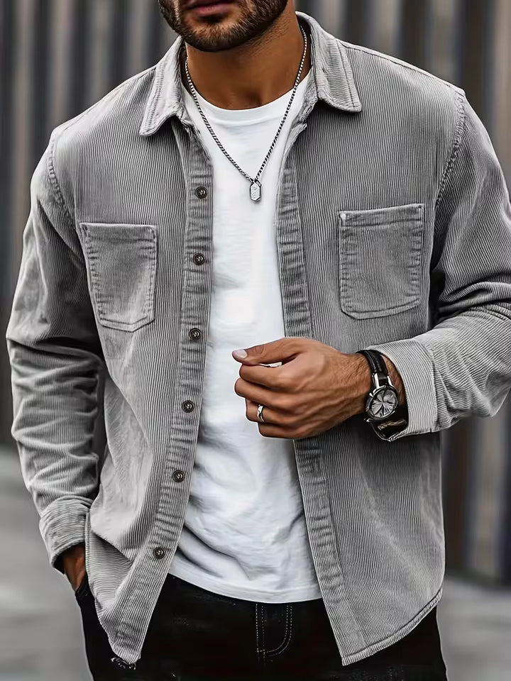 Arthur | Chemise en velours côtelé chaude pour homme