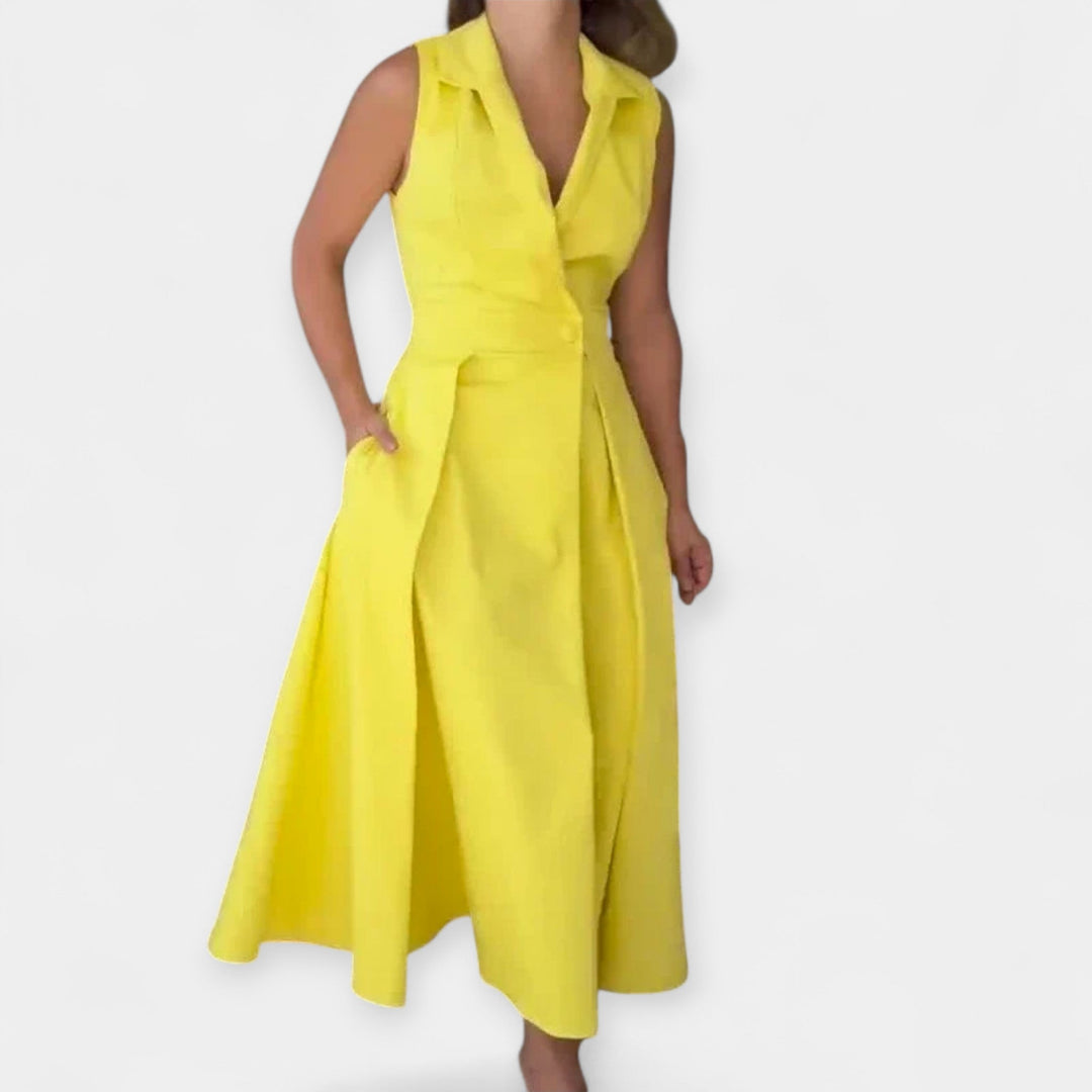 Robe midi à col