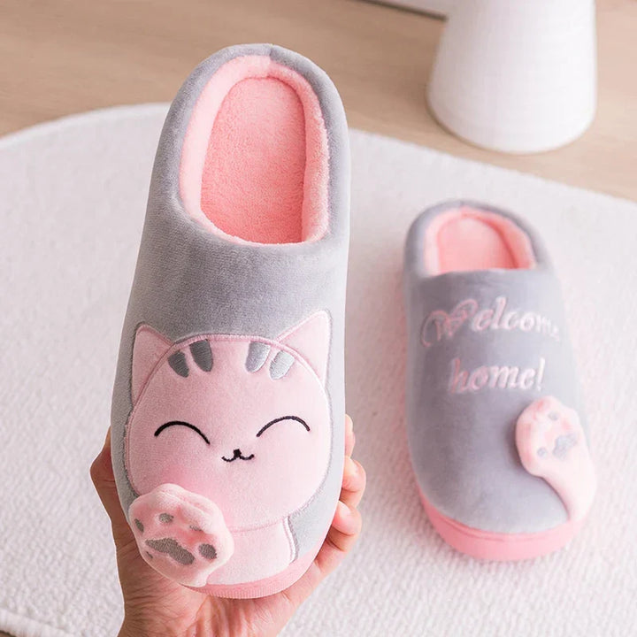 Belinda | Chaussons douillets motif chat pour femme