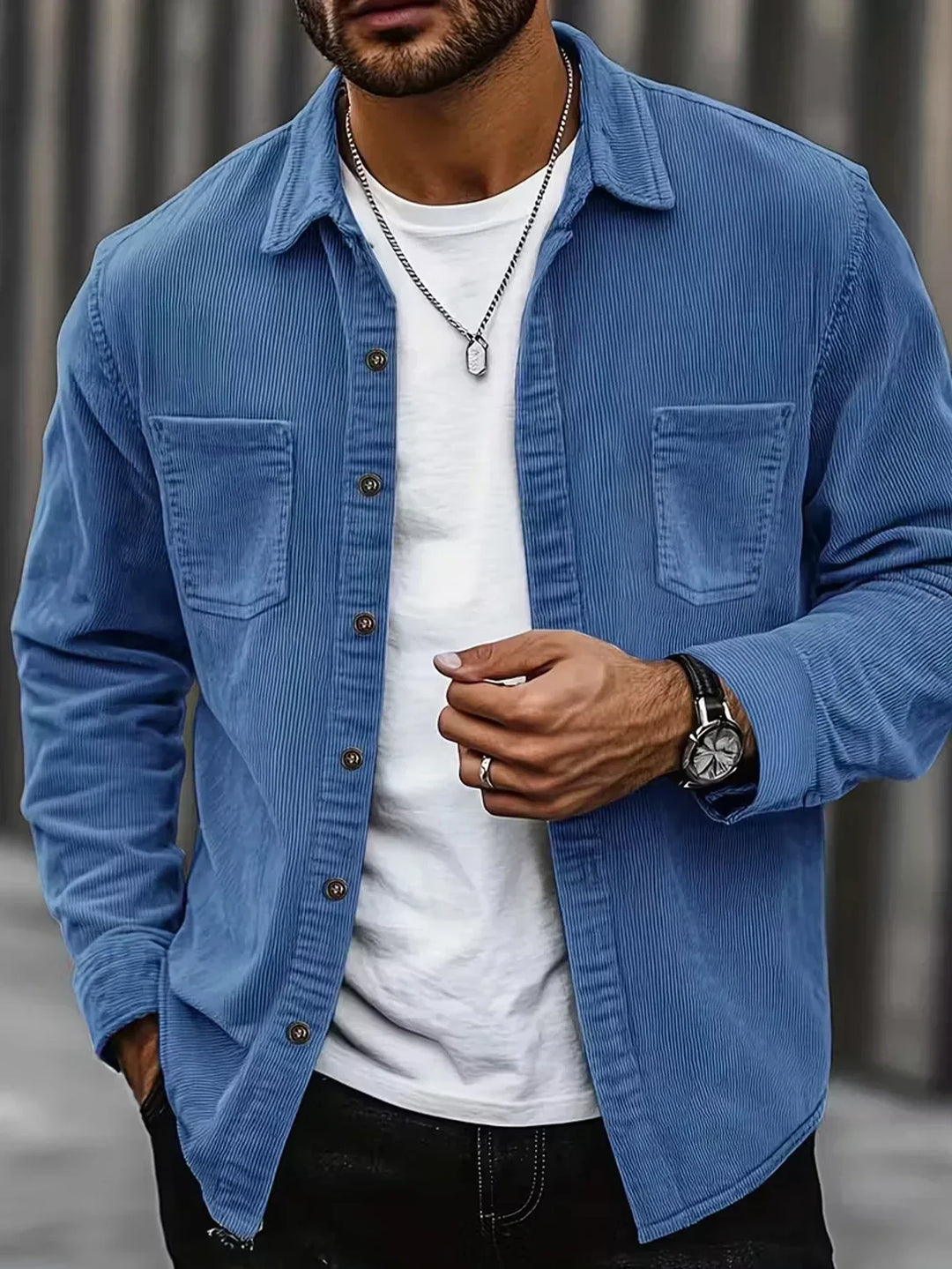 Arthur | Chemise en velours côtelé chaude pour homme