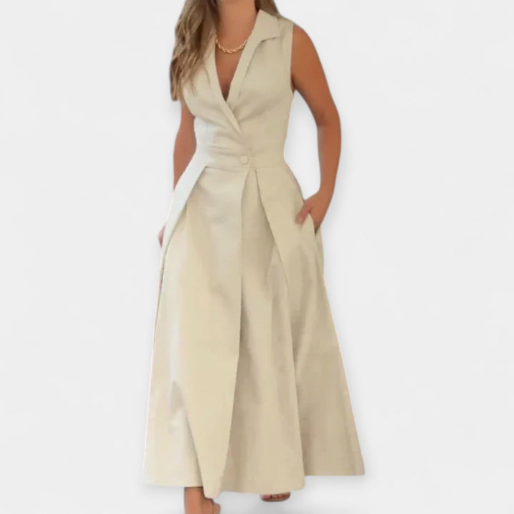 Robe midi à col