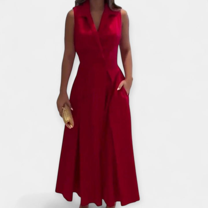 Robe midi à col