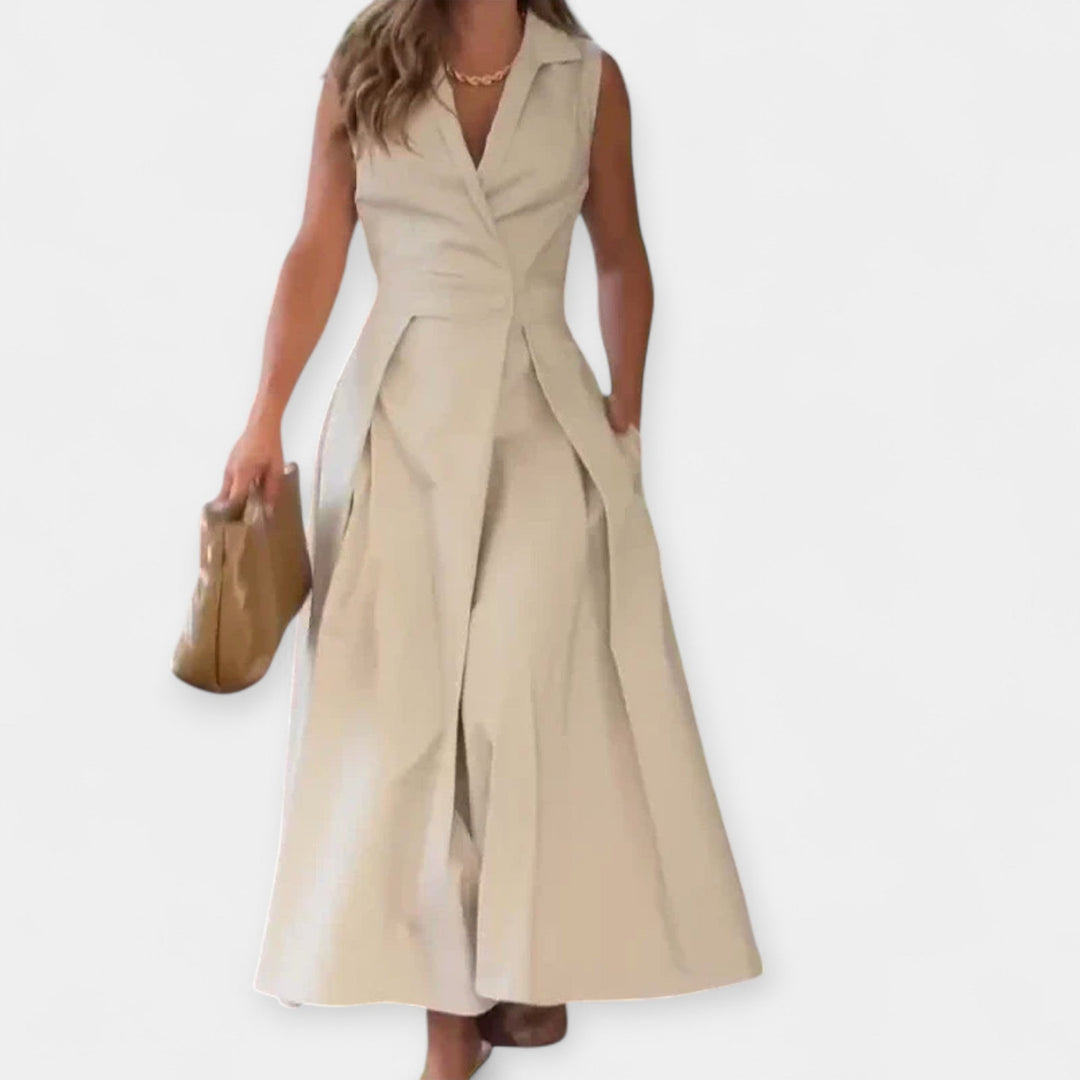 Robe midi à col