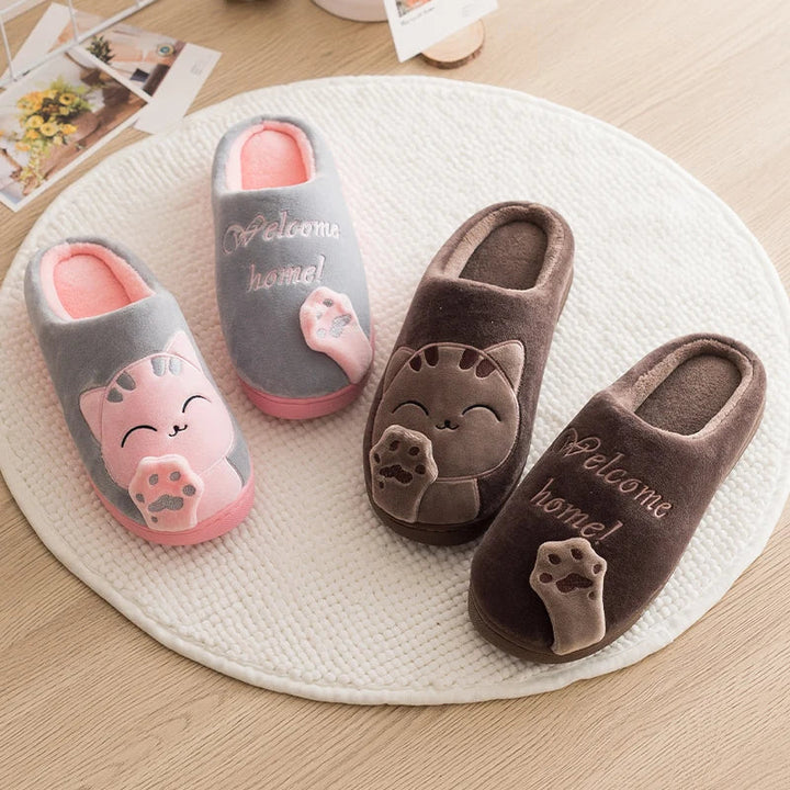 Belinda | Chaussons douillets motif chat pour femme