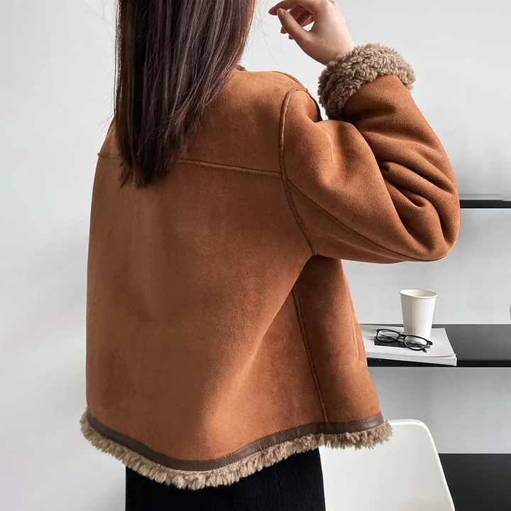 Rosalind | Veste d'hiver luxueuse en daim pour femme