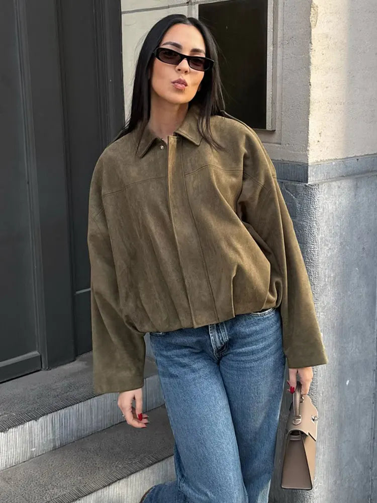 Malia | Veste de transition en vert élégant pour femme