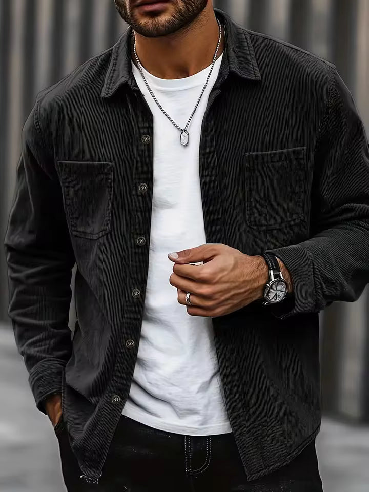 Arthur | Chemise en velours côtelé chaude pour homme