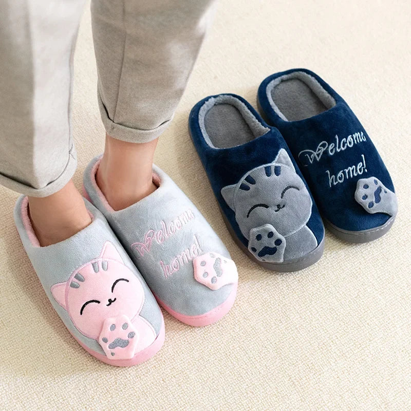 Belinda | Chaussons douillets motif chat pour femme