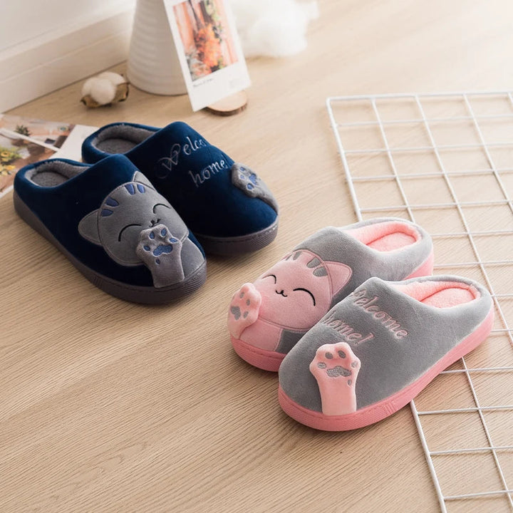 Belinda | Chaussons douillets motif chat pour femme