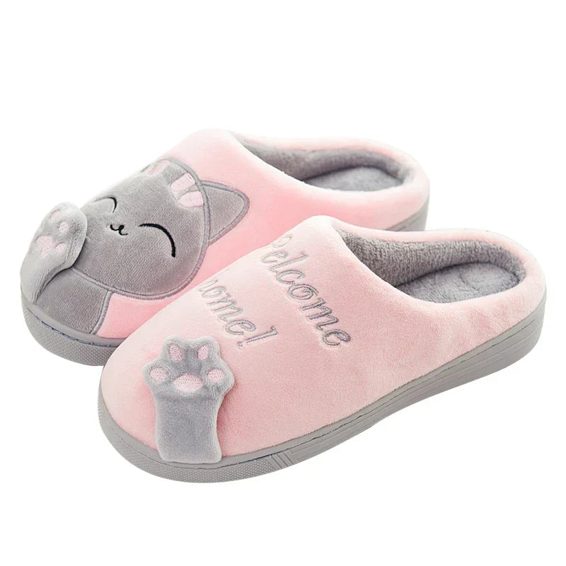 Belinda | Chaussons douillets motif chat pour femme