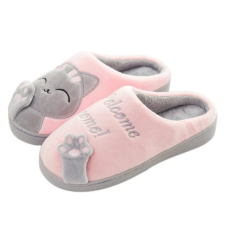 Belinda | Chaussons douillets motif chat pour femme