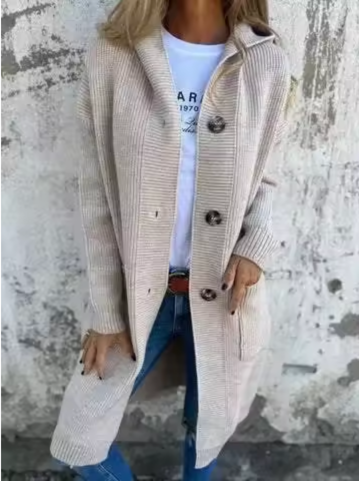 Chloé | Cardigan Long de la Ligne Élégante