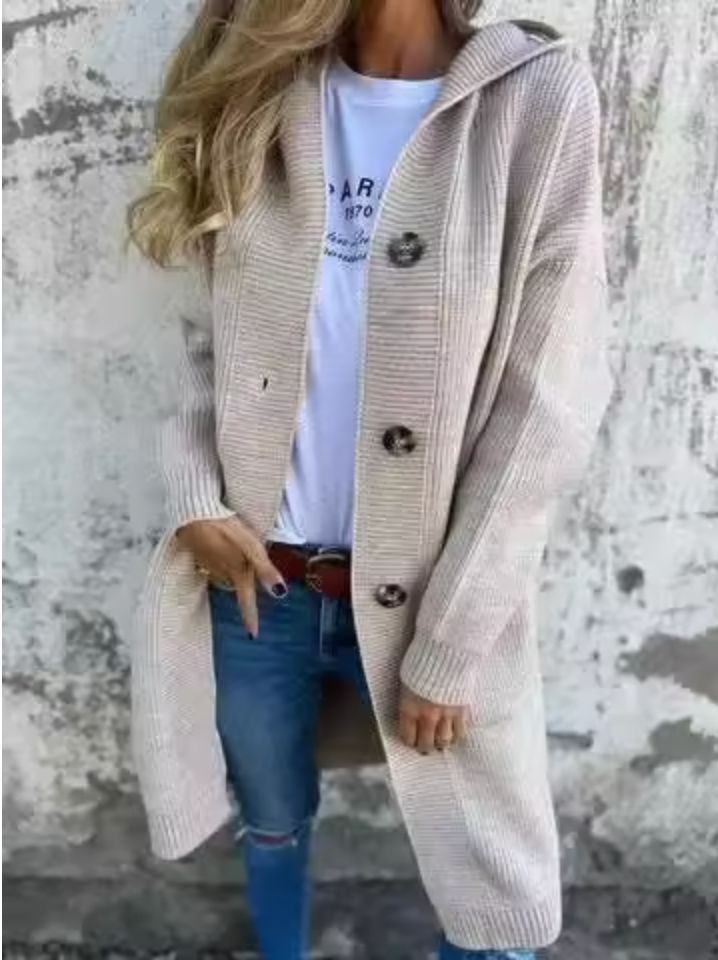 Chloé | Cardigan Long de la Ligne Élégante