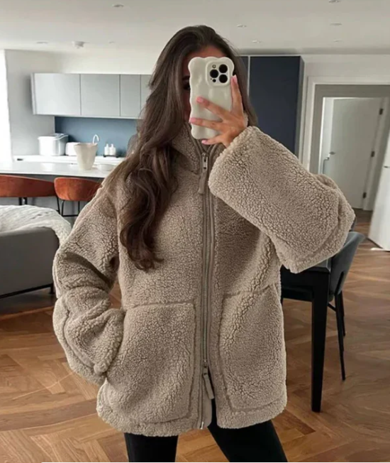 Elisabetta | Manteau en peluche douillet pour femme