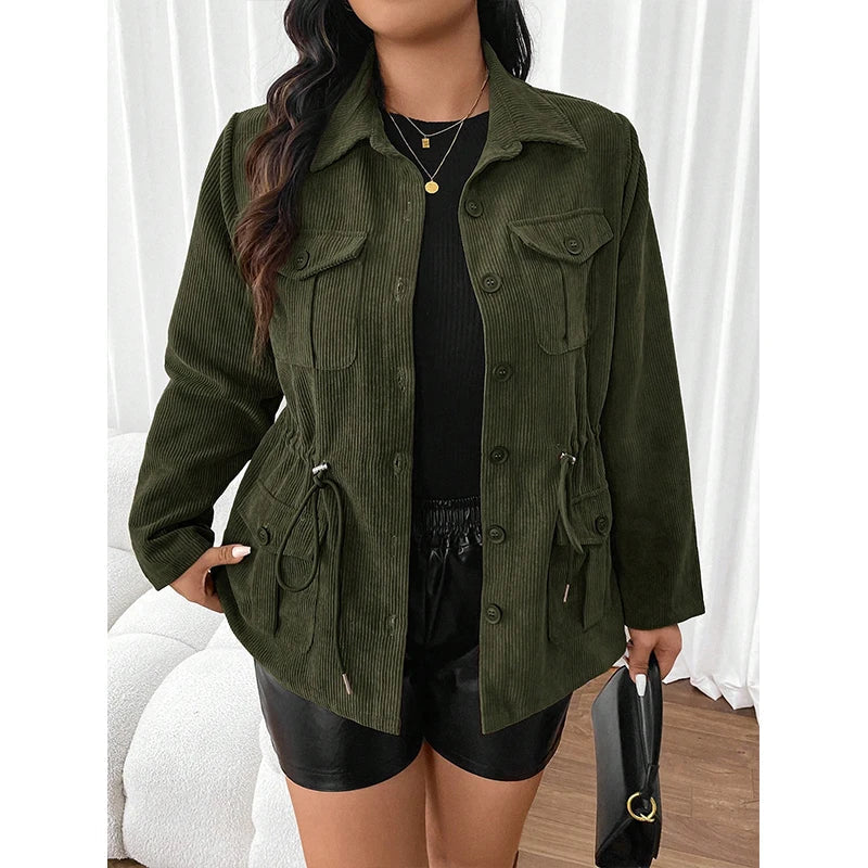 Mireya | Veste en velours côtelé avec poches pour femme