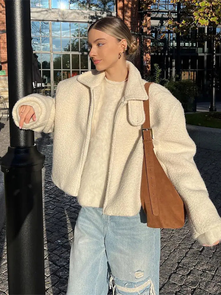 Nereida | Veste courte zippée et col à revers pour femme