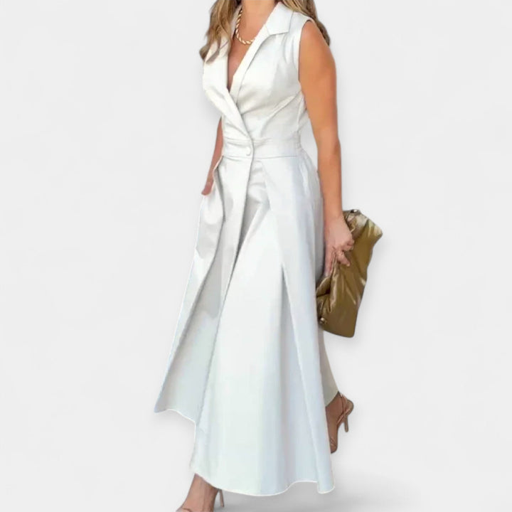 Robe midi à col