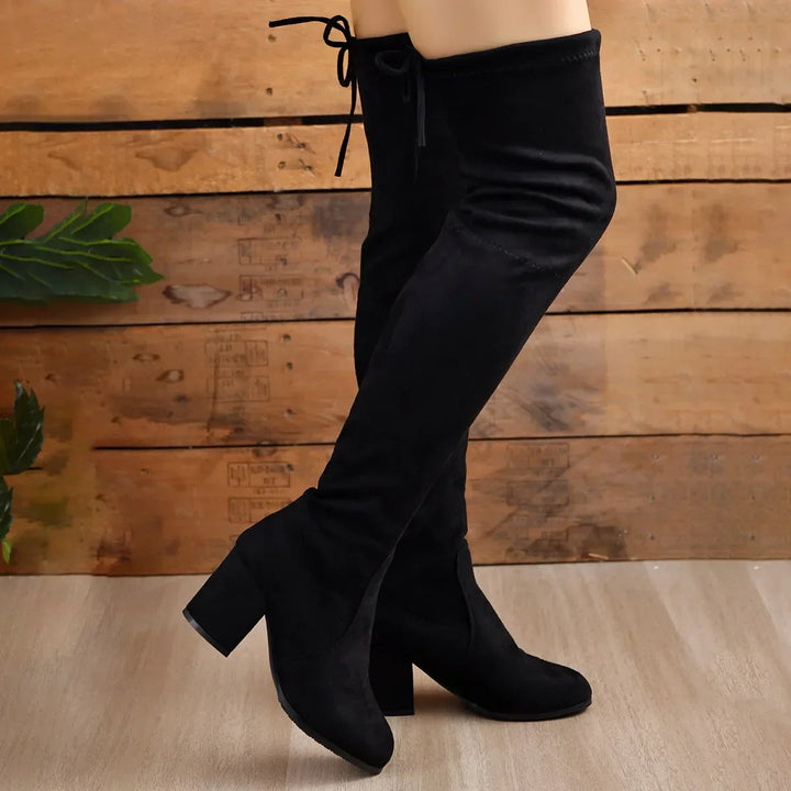 Fiora | Bottes noires à talons hauts pour femme