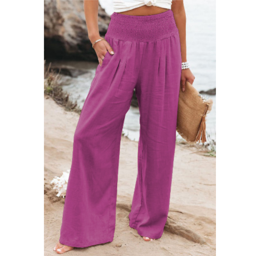 Angela | Pantalon palazzo taille haute pour femme
