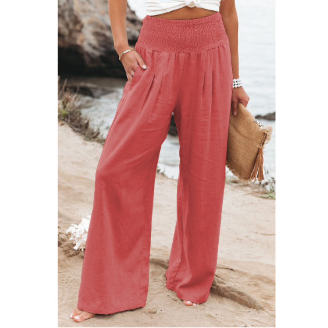 Angela | Pantalon palazzo taille haute pour femme