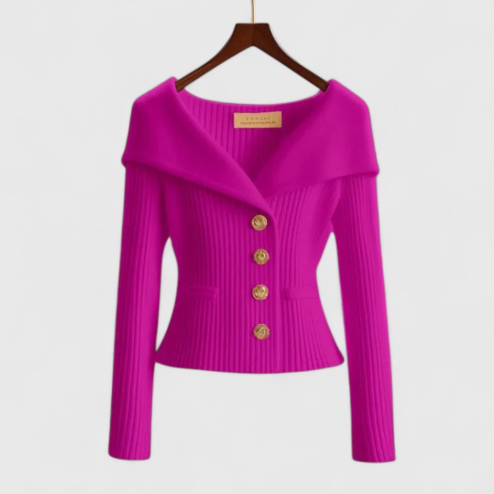 Margaux | Veste en Maille à la Ligne Élégante