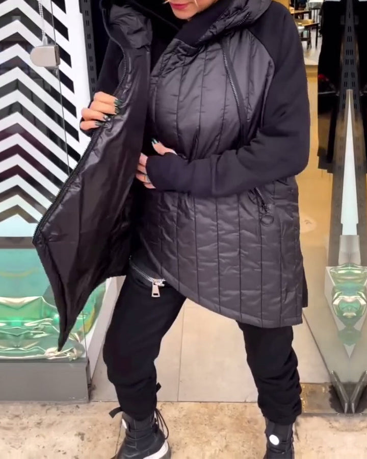 Manteau à capuche décontracté avec poche