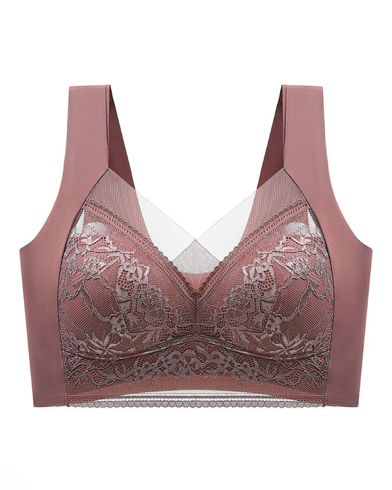 👙 Super Confortable Et Doux Soutien-Gorge Dentelle Pour Femmes Sans Armature