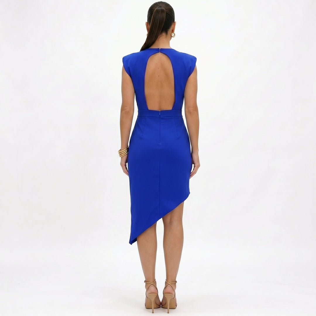 Juliette | Robe Asymétrique aux Épaules Structurées