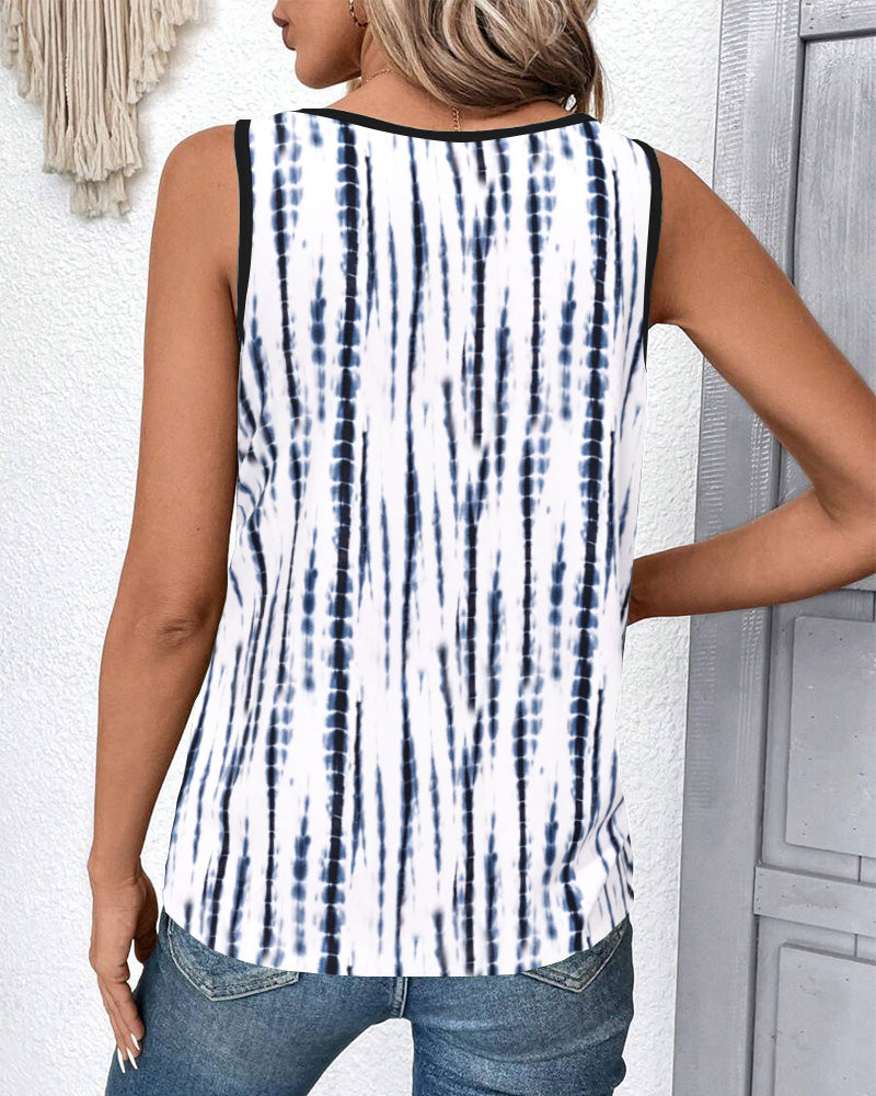 Gilet Sans Manches En V Panneau en Dentelle