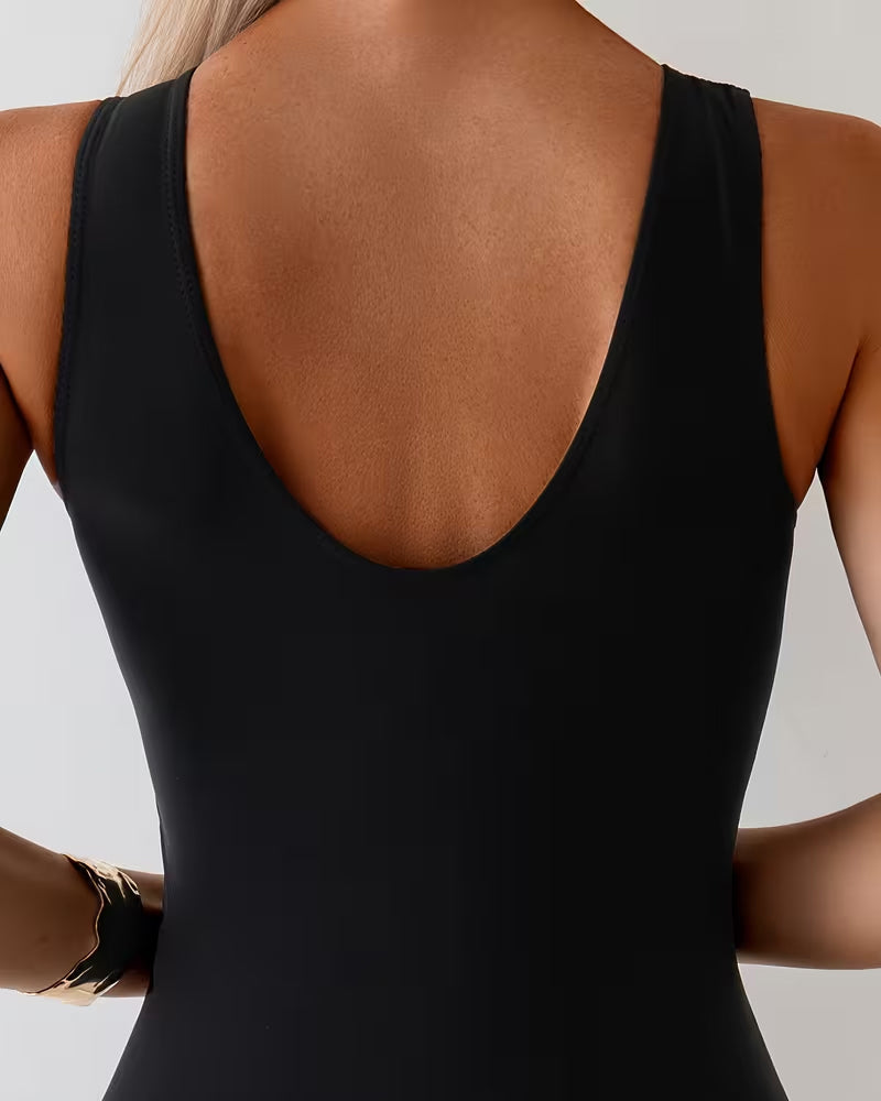 Maillot De Bain Une Pièce Angle Plat Débardeur Sport