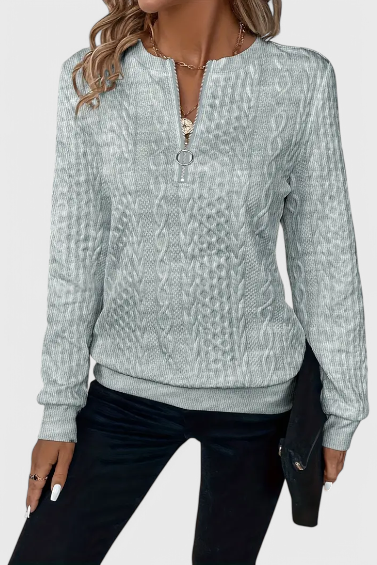 Manon | Pull Texturé à Zip