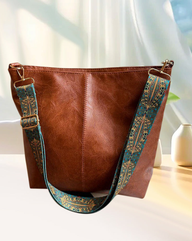Sac seau vintage à bandoulière de grande capacité
