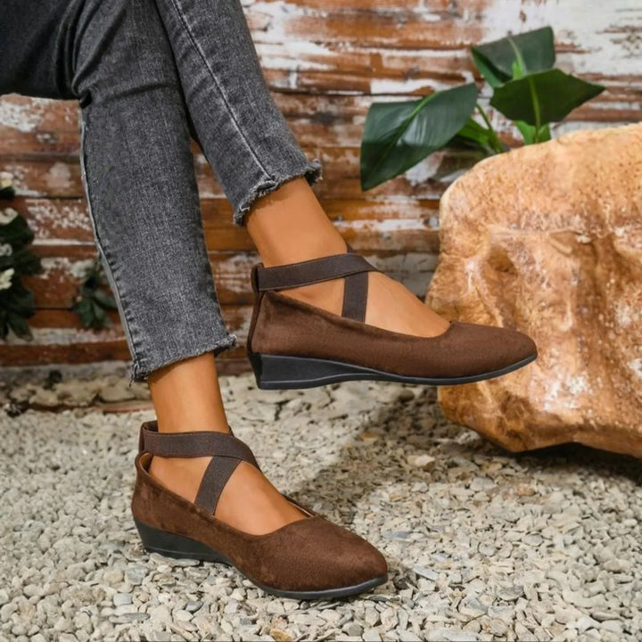 Ballerines À Talons Compensés Fermées