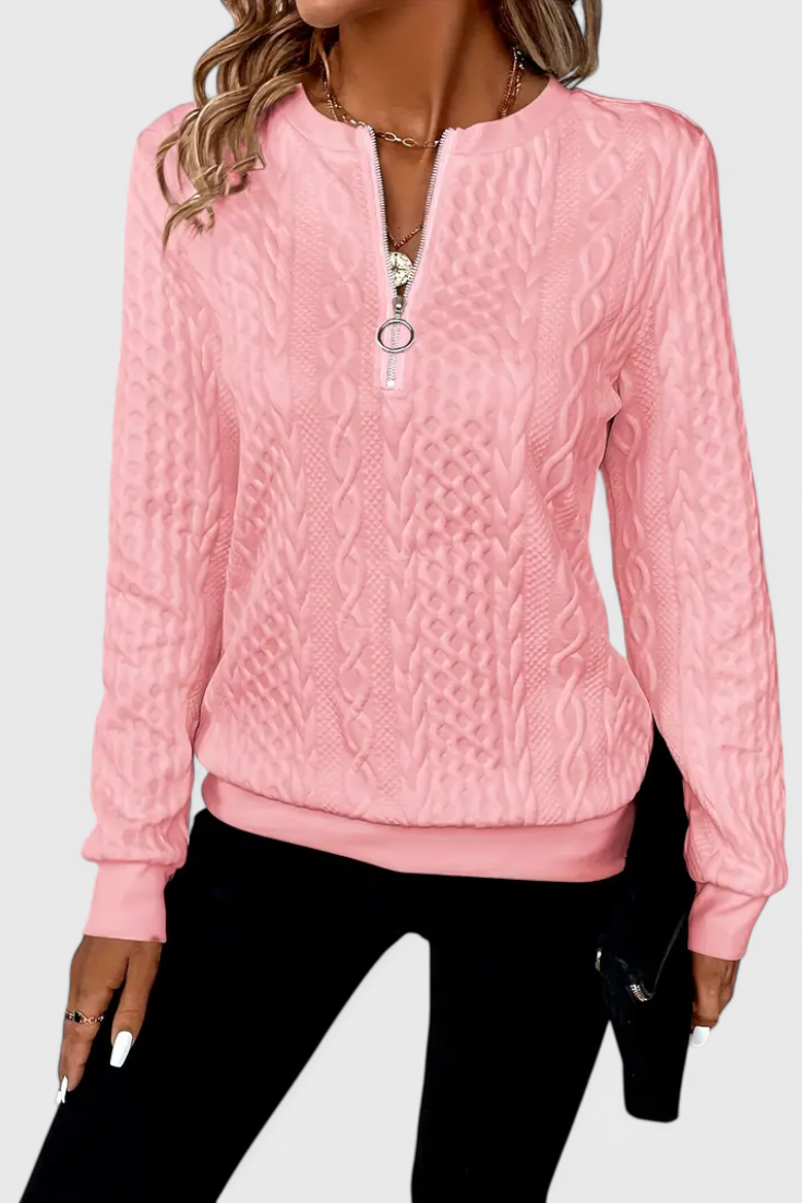 Manon | Pull Texturé à Zip