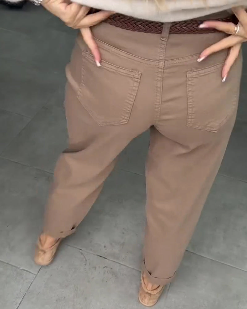 Pantalon Mode Cargo Décontracté