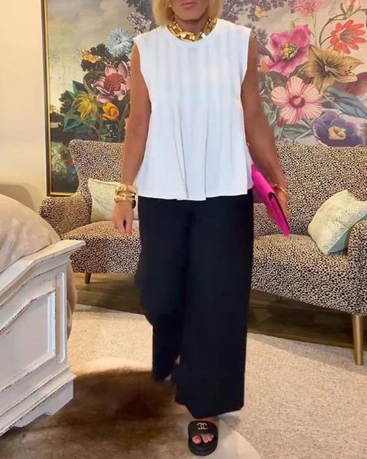 Camisole Polyvalente avec Plis Élégants