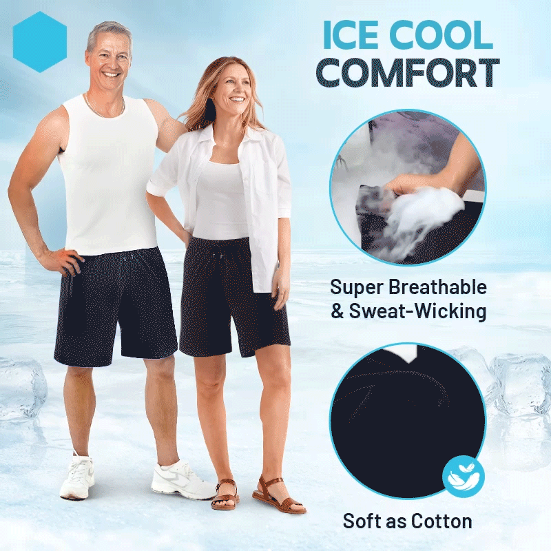 Short Unisexe en Soie de Glace Extensible à Séchage Rapide
