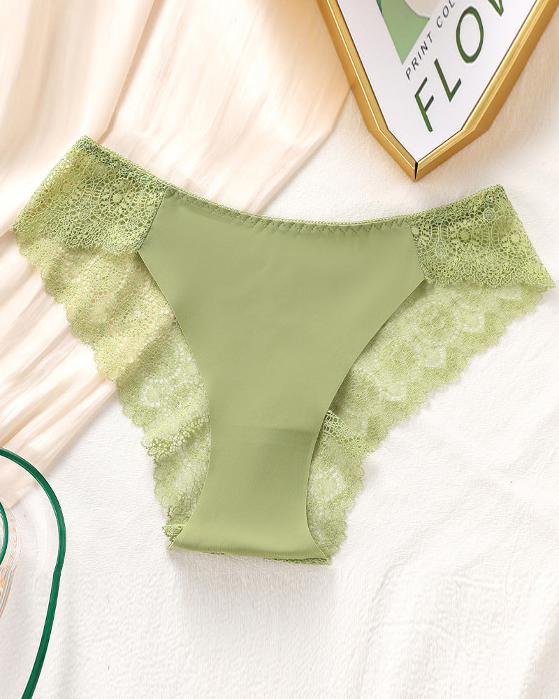 Ensemble De Culotte En Dentelle Pour Femme Avec Contraste En Dentelle