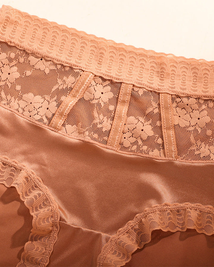 Culotte Taille Haute En Dentelle Pour Femmes