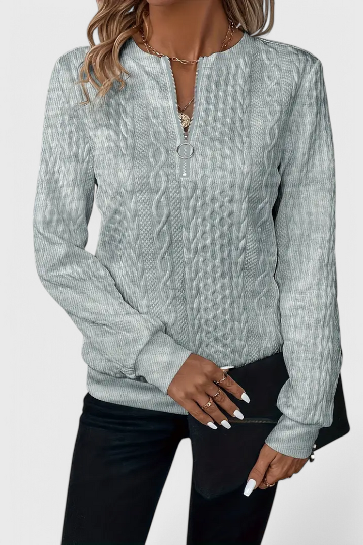 Manon | Pull Texturé à Zip