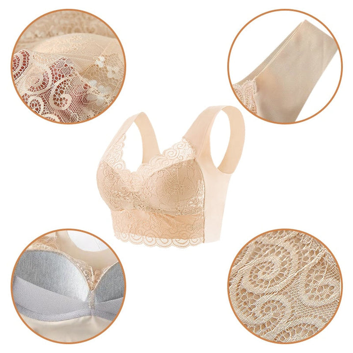 Soutien-Gorge Push Up Sans Couture Sans Armatures En Dentelle