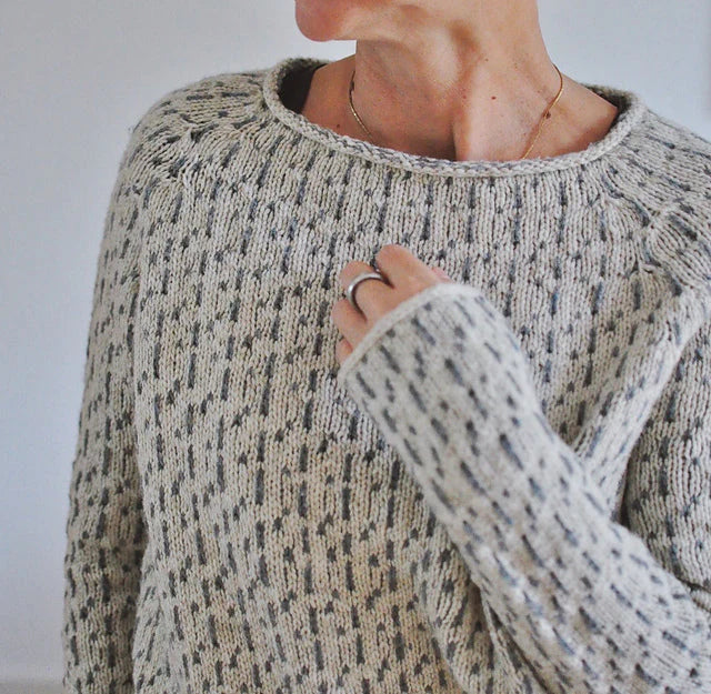Liesbeth | Pull en maille gris élégant à manches longues pour femme