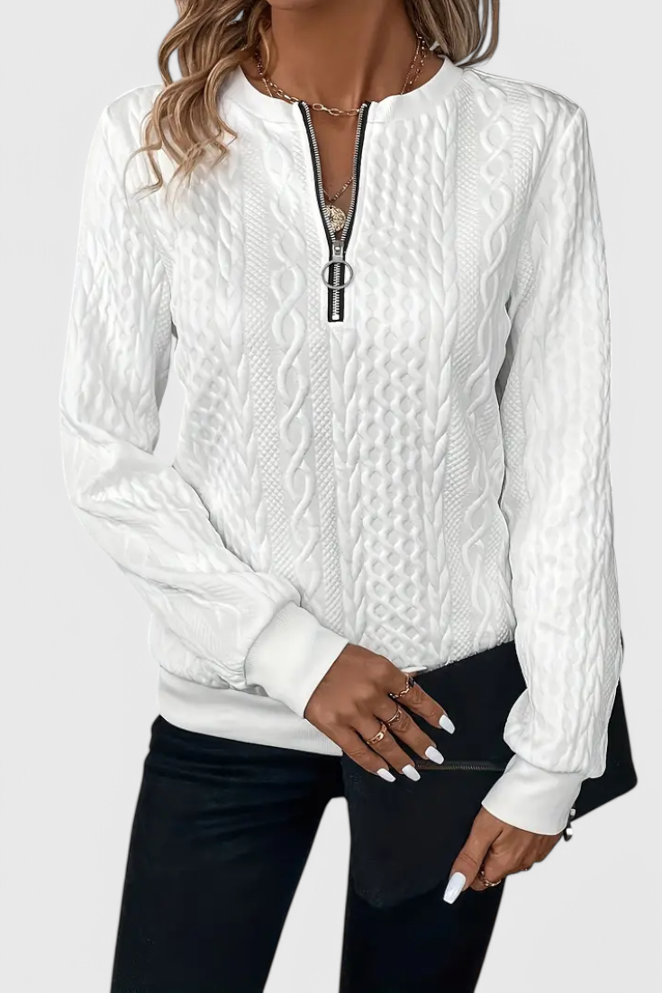 Manon | Pull Texturé à Zip