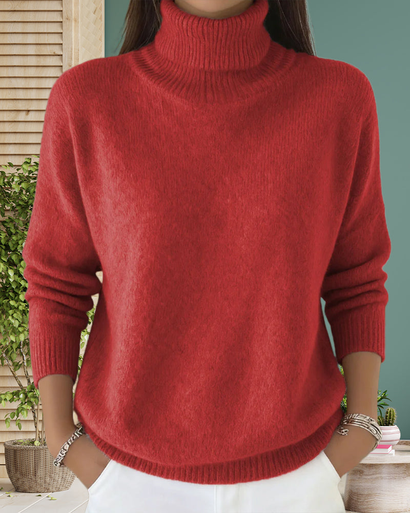 Pull Col Roulé Style Décontracté